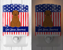 Load image into Gallery viewer, Patriotic USA Briard Brown Ceramic Night Light BB3077CNL