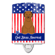 Load image into Gallery viewer, Patriotic USA Briard Brown Ceramic Night Light BB3077CNL