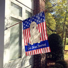 Load image into Gallery viewer, Patriotic USA Great Pyrenese Flag Canvas House Size BB3078CHF
