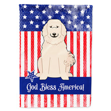 Load image into Gallery viewer, Patriotic USA Great Pyrenese Flag Canvas House Size BB3078CHF