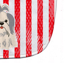 Load image into Gallery viewer, Patriotic USA Shih Tzu Silver White Baby Bib BB3080BIB