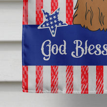 Load image into Gallery viewer, Patriotic USA Shih Tzu Silver Chocolate Flag Canvas House Size