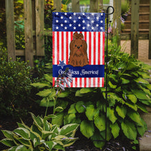 Load image into Gallery viewer, Patriotic USA Shih Tzu Silver Chocolate Garden Flag - Outdoor Decorative Yard Flag
