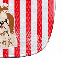 Load image into Gallery viewer, Patriotic USA Shih Tzu Red White Baby Bib BB3082BIB
