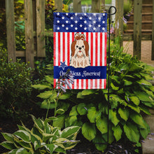 Load image into Gallery viewer, Patriotic USA Shih Tzu Red White Garden Flag - Outdoor Decorative Yard Flag