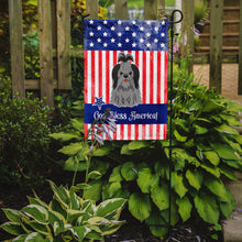 Load image into Gallery viewer, Patriotic USA Shih Tzu Black Silver Garden Flag - Outdoor Decorative Yard Flag