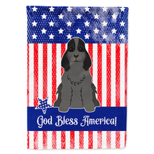 Load image into Gallery viewer, Patriotic USA Cocker Spaniel Black Flag Canvas House Size BB3087CHF
