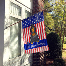 Load image into Gallery viewer, Patriotic USA Cocker Spaniel Black Tan Flag Canvas House Size BB3088CHF