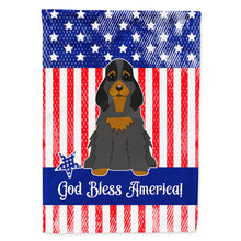 Load image into Gallery viewer, Patriotic USA Cocker Spaniel Black Tan Flag Canvas House Size BB3088CHF