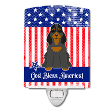 Load image into Gallery viewer, Patriotic USA Cocker Spaniel Black Tan Ceramic Night Light BB3088CNL