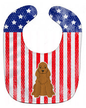Load image into Gallery viewer, Patriotic USA Cocker Spaniel Red Baby Bib BB3090BIB