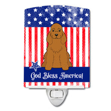 Load image into Gallery viewer, Patriotic USA Cocker Spaniel Red Ceramic Night Light BB3090CNL