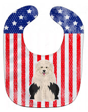 Load image into Gallery viewer, Patriotic USA Old English Sheepdog Baby Bib BB3091BIB