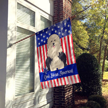 Load image into Gallery viewer, Patriotic USA Old English Sheepdog Flag Canvas House Size BB3091CHF