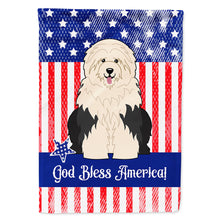 Load image into Gallery viewer, Patriotic USA Old English Sheepdog Flag Canvas House Size BB3091CHF