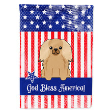 Load image into Gallery viewer, Patriotic USA Pekingnese Fawn Sable Flag Canvas House Size