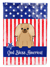 Load image into Gallery viewer, Patriotic USA Pekingnese Fawn Sable Garden Flag - Outdoor Decorative Yard Flag