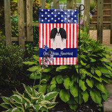Load image into Gallery viewer, Patriotic USA Pekingnese Black White Garden Flag - Outdoor Decorative Yard Flag