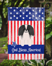 Load image into Gallery viewer, Patriotic USA Pekingnese Black White Garden Flag - Outdoor Decorative Yard Flag
