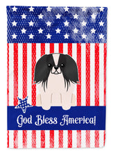 Load image into Gallery viewer, Patriotic USA Pekingnese Black White Garden Flag - Outdoor Decorative Yard Flag