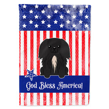 Load image into Gallery viewer, Patriotic USA Pekingnese Black Flag Canvas House Size BB3102CHF
