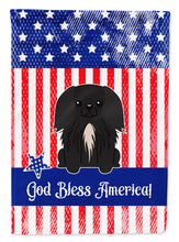 Load image into Gallery viewer, Patriotic USA Pekingnese Black Garden Flag - Outdoor Decorative Yard Flag