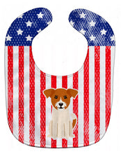 Load image into Gallery viewer, Patriotic USA Jack Russell Terrier Baby Bib BB3103BIB