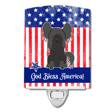 Load image into Gallery viewer, Patriotic USA Chinese Crested Black Ceramic Night Light BB3107CNL