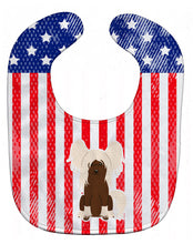 Load image into Gallery viewer, Patriotic USA Chinese Crested Cream Baby Bib BB3108BIB