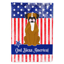 Load image into Gallery viewer, Patriotic USA Flashy Fawn Boxer Flag Canvas House Size BB3111CHF