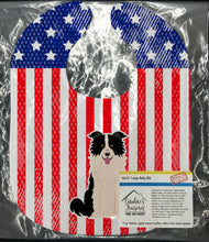 Load image into Gallery viewer, Patriotic USA Border Collie Black White Baby Bib BB3113BIB