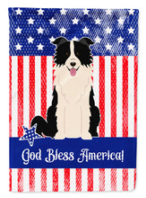 Load image into Gallery viewer, Patriotic USA Border Collie Black White Garden Flag - Outdoor Decorative Yard Flag