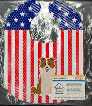 Load image into Gallery viewer, Patriotic USA Border Collie Red White Baby Bib BB3114BIB
