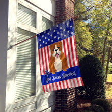 Load image into Gallery viewer, Patriotic USA English Bulldog Red White Flag Canvas House Size BB3115CHF