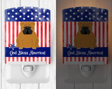 Load image into Gallery viewer, Patriotic USA English Bulldog Red Ceramic Night Light BB3117CNL