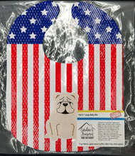 Load image into Gallery viewer, Patriotic USA English Bulldog White Baby Bib BB3118BIB