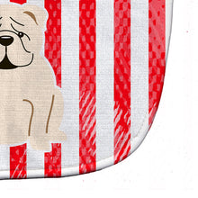 Load image into Gallery viewer, Patriotic USA English Bulldog White Baby Bib BB3118BIB