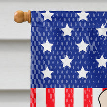 Load image into Gallery viewer, Patriotic USA English Bulldog White Flag Canvas House Size BB3118CHF