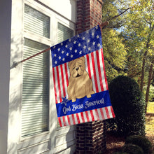 Load image into Gallery viewer, Patriotic USA English Bulldog Fawn Flag Canvas House Size BB3119CHF