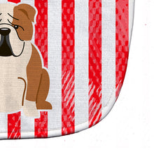 Load image into Gallery viewer, Patriotic USA English Bulldog Fawn White Baby Bib BB3120BIB