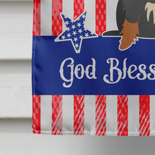 Load image into Gallery viewer, Patriotic USA Wire Haired Dachshund Dapple Flag Canvas House Size BB3123CHF