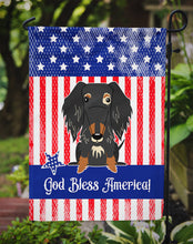 Load image into Gallery viewer, Patriotic USA Wire Haired Dachshund Dapple Garden Flag - Outdoor Decorative Yard Flag