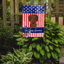 Load image into Gallery viewer, Patriotic USA Dachshund Red Brown Garden Flag - Outdoor Decorative Yard Flag