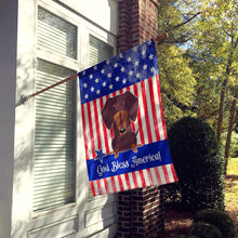 Load image into Gallery viewer, Patriotic USA Dachshund Chocolate Flag Canvas House Size BB3126CHF