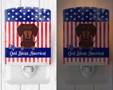 Load image into Gallery viewer, Patriotic USA Dachshund Chocolate Ceramic Night Light BB3126CNL