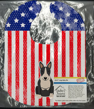 Load image into Gallery viewer, Patriotic USA Bull Terrier Black White Baby Bib BB3128BIB