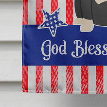 Load image into Gallery viewer, Patriotic USA Bull Terrier Black White Flag Canvas House Size BB3128CHF