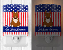 Load image into Gallery viewer, Patriotic USA Bull Terrier Red Ceramic Night Light BB3129CNL