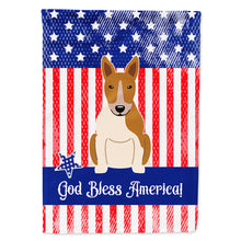 Load image into Gallery viewer, Patriotic USA Bull Terrier Red White Flag Canvas House Size BB3130CHF