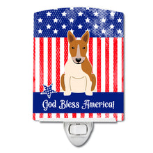 Load image into Gallery viewer, Patriotic USA Bull Terrier Red White Ceramic Night Light BB3130CNL